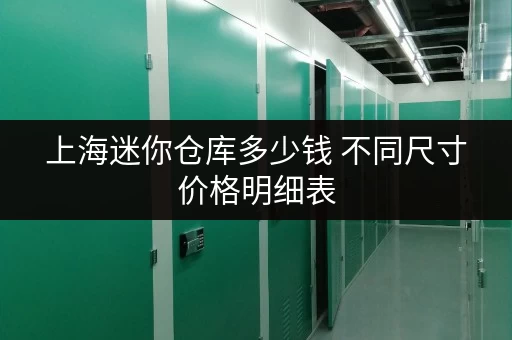 上海迷你仓库多少钱 不同尺寸价格明细表 上海迷你仓库多少钱 不同尺寸价格明细表