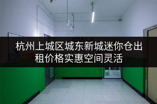 杭州上城区城东新城迷你仓出租价格实惠空间灵活 杭州上城区城东新城迷你仓出租价格实惠空间灵活