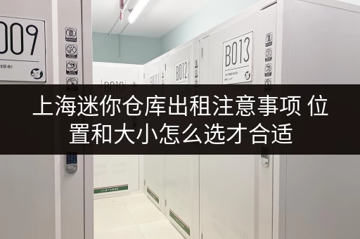 上海迷你仓库出租注意事项 位置和大小怎么选才合适 上海迷你仓库出租注意事项 位置和大小怎么选才合适