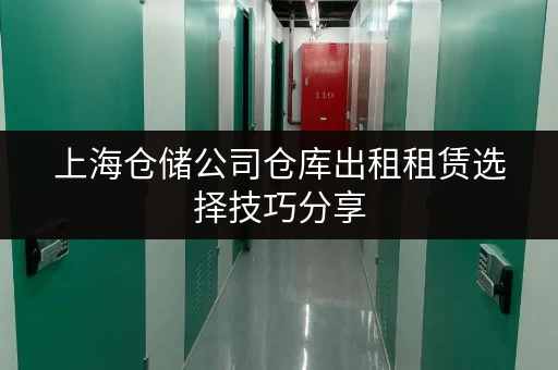 上海仓储公司仓库出租租赁选择技巧分享 上海仓储公司仓库出租租赁选择技巧分享
