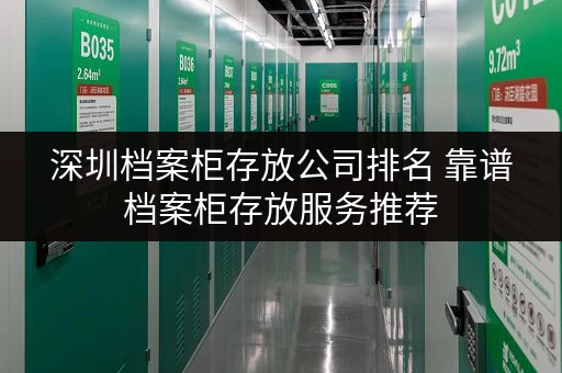 深圳档案柜存放公司排名 靠谱档案柜存放服务推荐