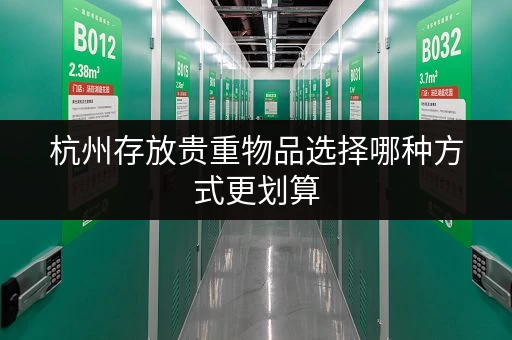 杭州存放贵重物品选择哪种方式更划算