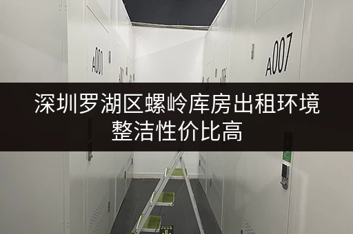 深圳罗湖区螺岭库房出租环境整洁性价比高