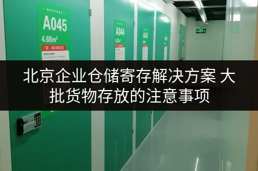 北京企业仓储寄存解决方案 大批货物存放的注意事项