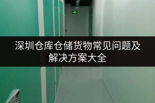 深圳仓库仓储货物常见问题及解决方案大全