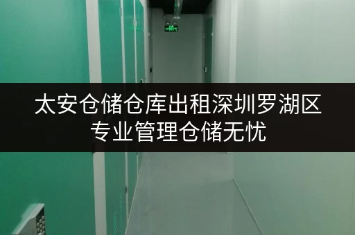 太安仓储仓库出租深圳罗湖区专业管理仓储无忧