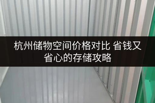 杭州储物空间价格对比 省钱又省心的存储攻略