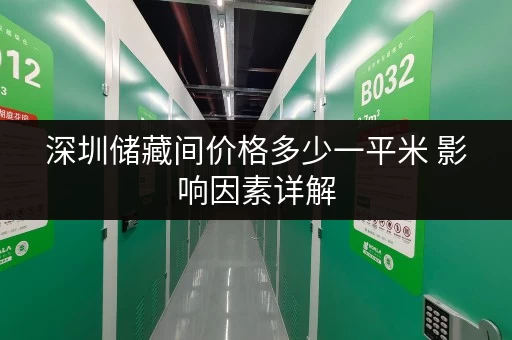 深圳储藏间价格多少一平米 影响因素详解