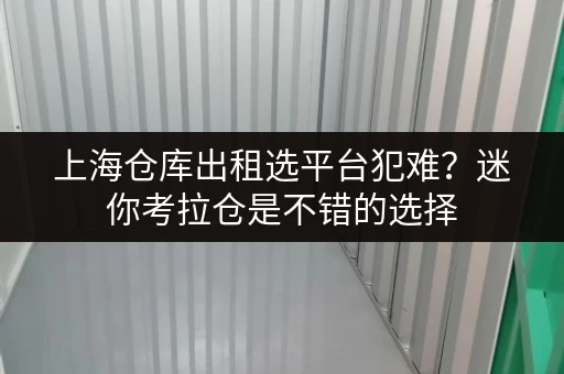 上海仓库出租选平台犯难?迷你考拉仓是不错的选择 上海仓库出租选平台犯难?迷你考拉仓是不错的选择