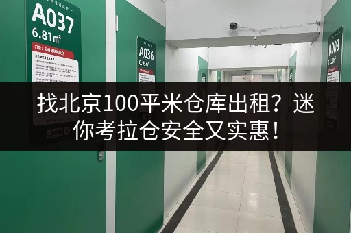 找北京100平米仓库出租?迷你考拉仓安全又实惠! 找北京100平米仓库出租?迷你考拉仓安全又实惠!