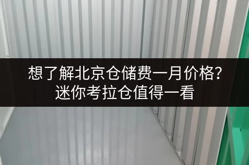 想了解北京仓储费一月价格?迷你考拉仓值得一看 想了解北京仓储费一月价格?迷你考拉仓值得一看