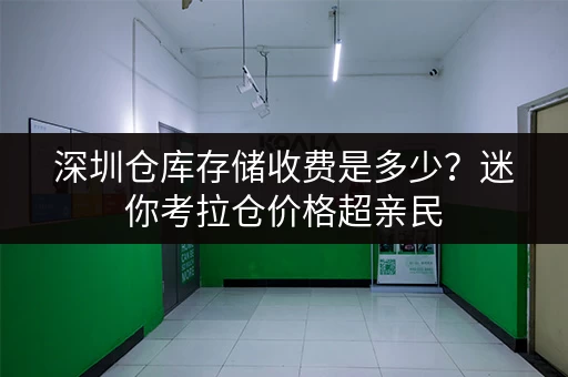 深圳仓库存储收费是多少？迷你考拉仓价格超亲民