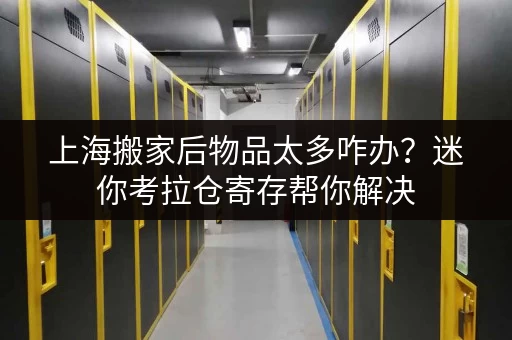 上海搬家后物品太多咋办？迷你考拉仓寄存帮你解决