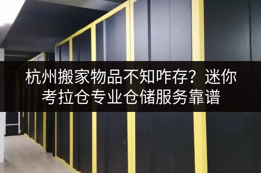杭州搬家物品不知咋存?迷你考拉仓专业仓储服务靠谱 杭州搬家物品不知咋存?迷你考拉仓专业仓储服务靠谱