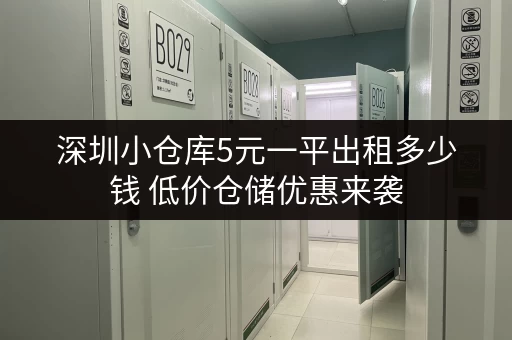 深圳小仓库5元一平出租多少钱 低价仓储优惠来袭
