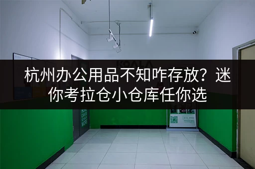 杭州办公用品不知咋存放？迷你考拉仓小仓库任你选
