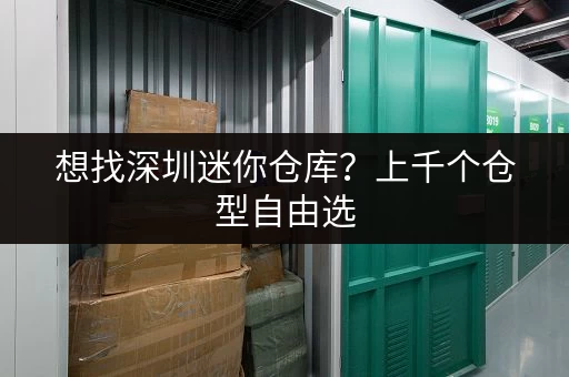 想找深圳迷你仓库？上千个仓型自由选，租期灵活超方便