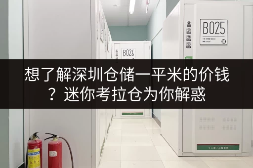 想了解深圳仓储一平米的价钱？迷你考拉仓为你解惑