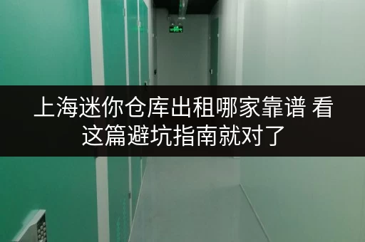 上海迷你仓库出租哪家靠谱 看这篇避坑指南就对了