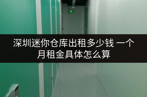 深圳迷你仓库出租多少钱 一个月租金具体怎么算