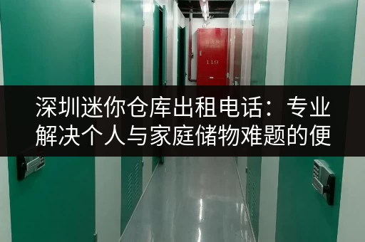 深圳迷你仓库出租电话：专业解决个人与家庭储物难题的便捷之选