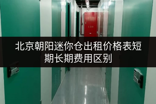 北京朝阳迷你仓出租价格表短期长期费用区别