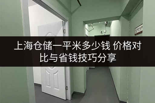上海仓储一平米多少钱 价格对比与省钱技巧分享