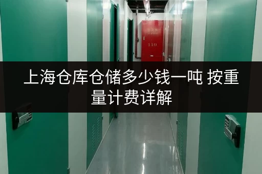 上海仓库仓储多少钱一吨 按重量计费详解