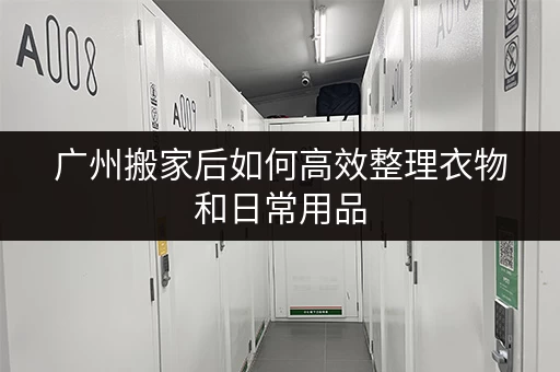 广州搬家后如何高效整理衣物和日常用品