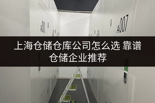上海仓储仓库公司怎么选 靠谱仓储企业推荐 上海仓储仓库公司怎么选 靠谱仓储企业推荐