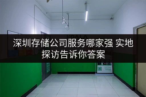 深圳存储公司服务哪家强 实地探访告诉你答案