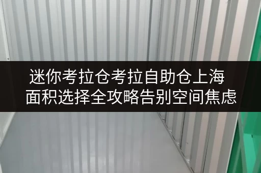 迷你考拉仓考拉自助仓上海 面积选择全攻略告别空间焦虑,让存储更贴心 迷你考拉仓考拉自助仓上海 面积选择全攻略告别空间焦虑,让存储更贴心