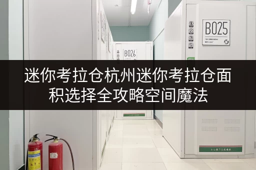 迷你考拉仓杭州迷你考拉仓面积选择全攻略空间魔法,解你收纳难题 迷你考拉仓杭州迷你考拉仓面积选择全攻略空间魔法,解你收纳难题
