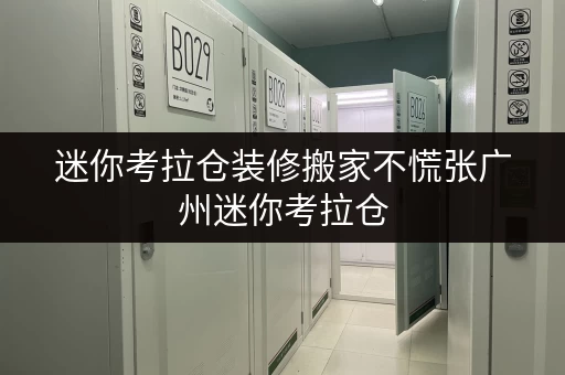 迷你考拉仓装修搬家不慌张广州迷你考拉仓，您的临时存储好帮手！