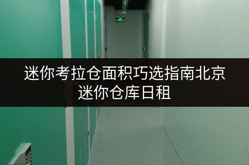迷你考拉仓面积巧选指南北京迷你仓库日租，空间利用新主张