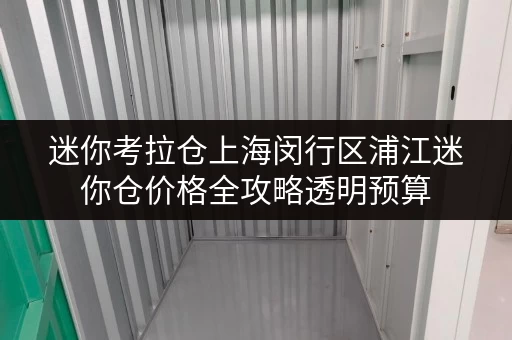 迷你考拉仓上海闵行区浦江迷你仓价格全攻略透明预算,省心存储 迷你考拉仓上海闵行区浦江迷你仓价格全攻略透明预算,省心存储