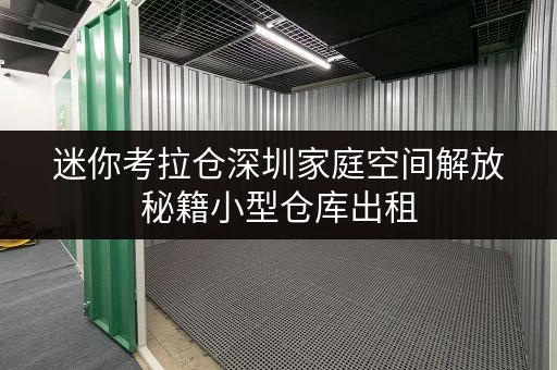 迷你考拉仓深圳家庭空间解放秘籍小型仓库出租，安全温湿监控，存储无忧