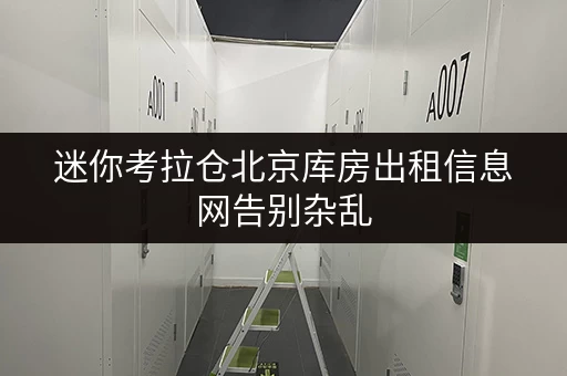 迷你考拉仓北京库房出租信息网告别杂乱，货物存放更省心存储方案大揭秘！