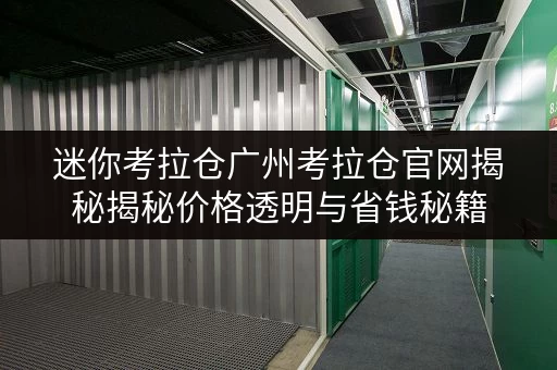 迷你考拉仓广州考拉仓官网揭秘揭秘价格透明与省钱秘籍，储物无忧！