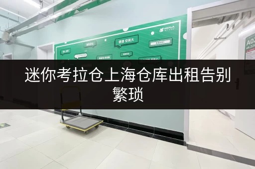 迷你考拉仓上海仓库出租告别繁琐,随存随取,迷你考拉仓让您轻松管理工具设备 迷你考拉仓上海仓库出租告别繁琐,随存随取,迷你考拉仓让您轻松管理工具设备