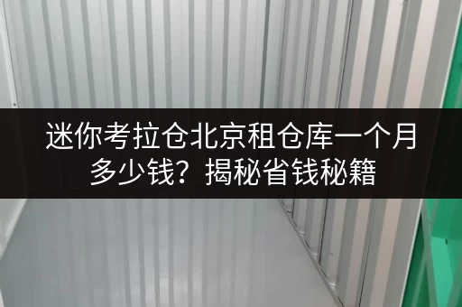 迷你考拉仓北京租仓库一个月多少钱?揭秘省钱秘籍,让您存储无忧 迷你考拉仓北京租仓库一个月多少钱?揭秘省钱秘籍,让您存储无忧