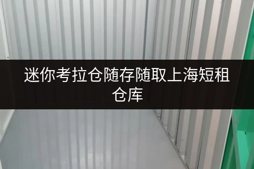 迷你考拉仓随存随取上海短租仓库，告别空间烦恼，生活更自在