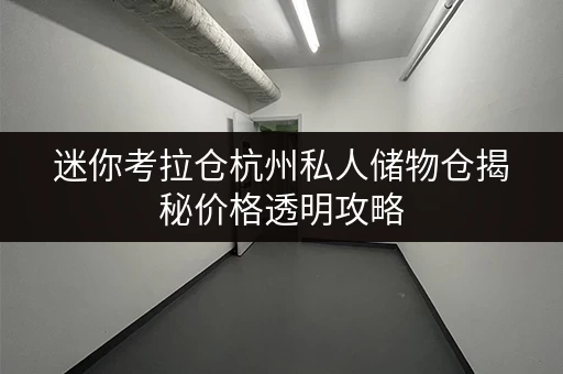 迷你考拉仓杭州私人储物仓揭秘价格透明攻略,教你轻松省钱! 迷你考拉仓杭州私人储物仓揭秘价格透明攻略,教你轻松省钱!