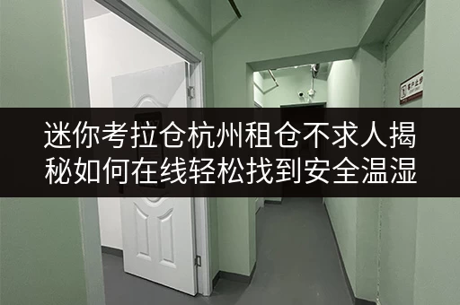 迷你考拉仓杭州租仓不求人揭秘如何在线轻松找到安全温湿监控的仓库