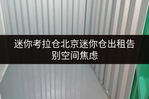 迷你考拉仓北京迷你仓出租告别空间焦虑，随存随取，轻松管理你的小物件