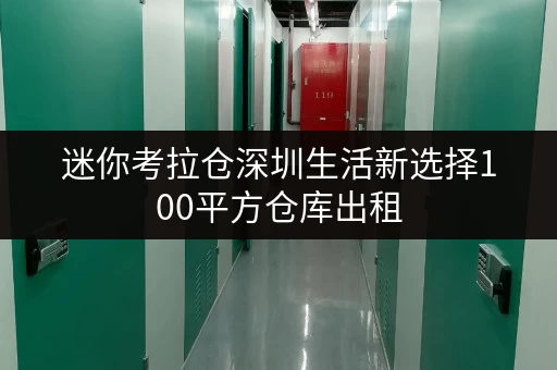迷你考拉仓深圳生活新选择100平方仓库出租,存取便利,全天候服务,你的私人空间! 迷你考拉仓深圳生活新选择100平方仓库出租,存取便利,全天候服务,你的私人空间!