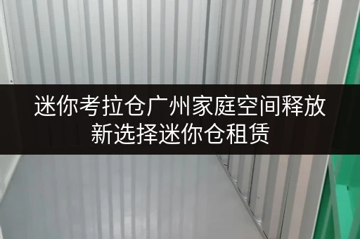 迷你考拉仓广州家庭空间释放新选择迷你仓租赁，品质生活从此无忧