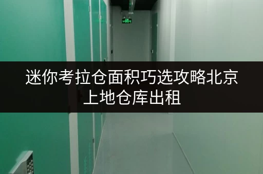 迷你考拉仓面积巧选攻略北京上地仓库出租，空间利用最大化！