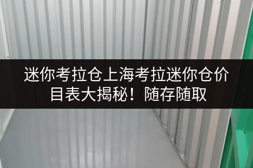 迷你考拉仓上海考拉迷你仓价目表大揭秘！随存随取，便捷无忧！
