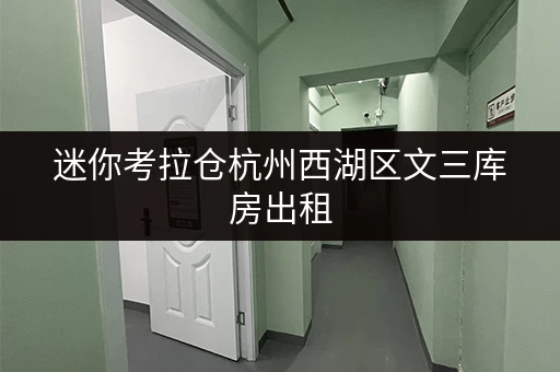 迷你考拉仓杭州西湖区文三库房出租,工具设备随存随取,告别空间烦恼! 迷你考拉仓杭州西湖区文三库房出租,工具设备随存随取,告别空间烦恼!